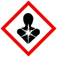 Hazard icon for serious health hazard
