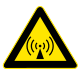 yellow triangle radiation warning sign
